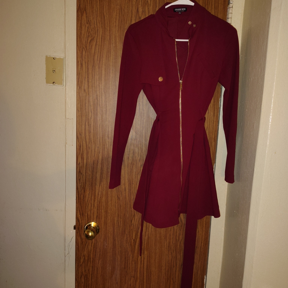 Fashion Nova Burgundy Dress